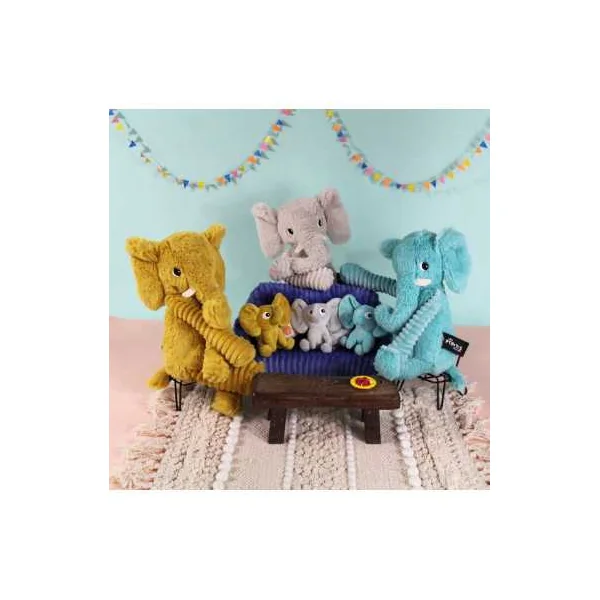 Peluche Dimoitou l'éléphant aqua - Les Ptipotos by Déglingos