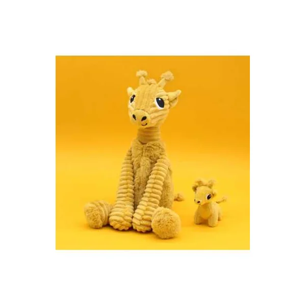 Peluche Loncou la girafe jaune maman et bébé - Les Ptipotos by Déglingos