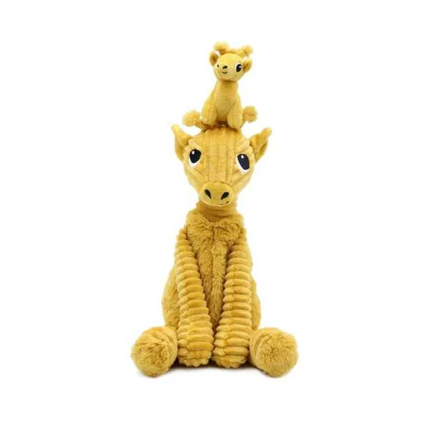 Peluche Loncou la girafe jaune maman et bébé - Les Ptipotos by Déglingos