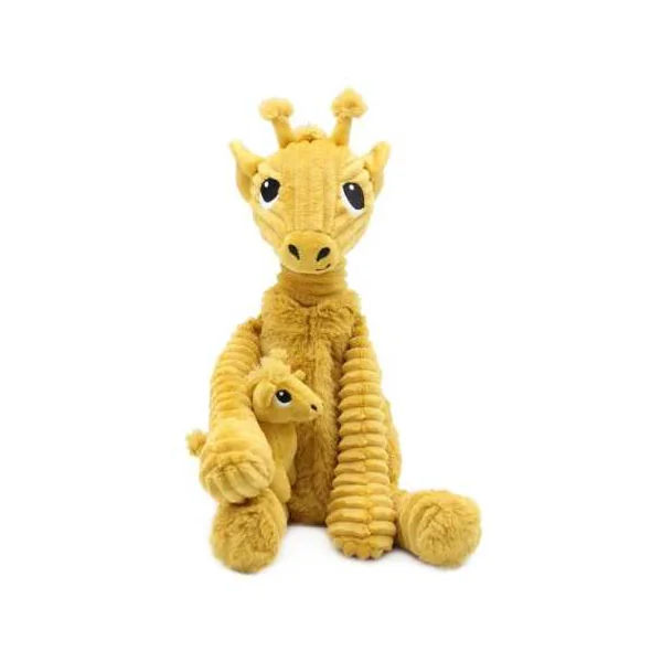 Peluche Loncou la girafe jaune maman et bébé - Les Ptipotos by Déglingos