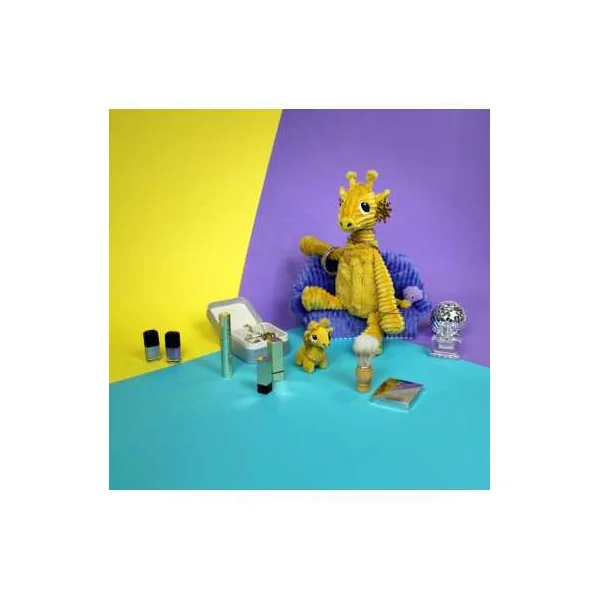 Peluche Loncou la girafe jaune maman et bébé - Les Ptipotos by Déglingos