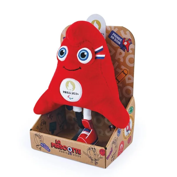 PELUCHE MASCOTTE LES PHRYGES - PARA 28 CM - JEUX OLYMPIQUES PARIS 2024