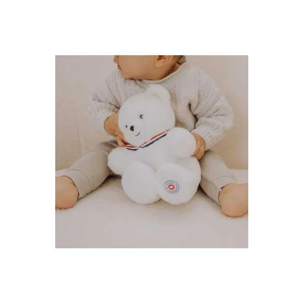 Peluche Petit Ours Blanc 25 cm - L'Ours Français | Made in France