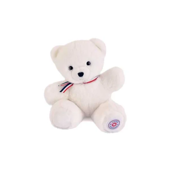 Peluche Petit Ours Blanc 25 cm - L'Ours Français | Made in France