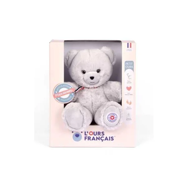 Peluche Petit Ours Gris 25 cm - L'Ours Français | Made in France