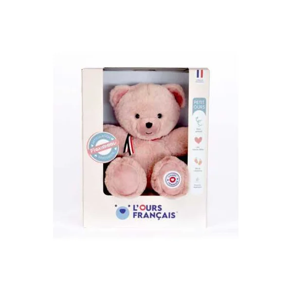 Peluche Petit Ours Rose 25 cm - L'Ours Français | Made in France