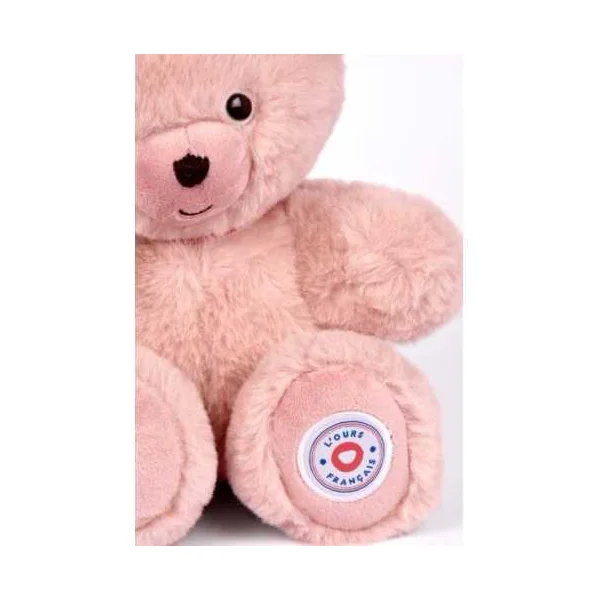 Peluche Petit Ours Rose 25 cm - L'Ours Français | Made in France