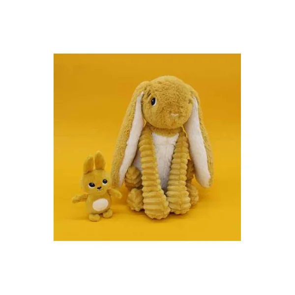 Peluche Toudou le lapin jaune moutarde - Les Ptipotos by Déglingos