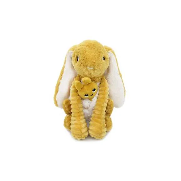 Peluche Toudou le lapin jaune moutarde - Les Ptipotos by Déglingos