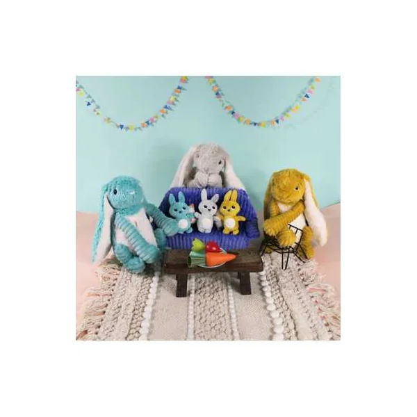 Peluche Toudou le lapin jaune moutarde - Les Ptipotos by Déglingos