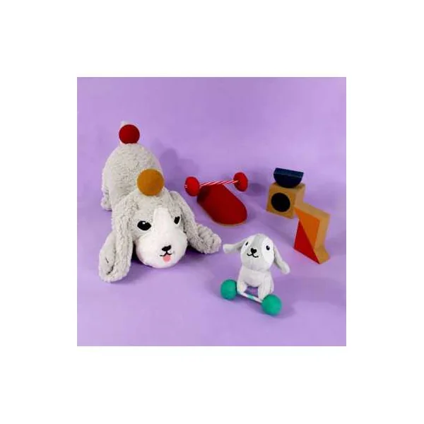 Peluche Toutou le chien gris clair - Les Ptipotos by Déglingos