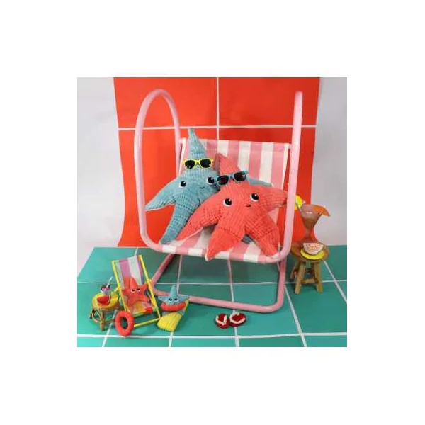 Peluche Wahou l'étoile de mer corail - Les Ptipotos by Déglingos