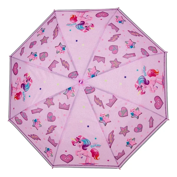 Perletti - Rain Umbrellas - Unicorn Folding Umbrella - Windproof - 3-6 Yrs