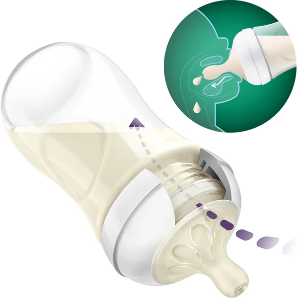 Philips AVENT Bouteille Natural Response en verre 240 ml, 1m+ 2 pcs