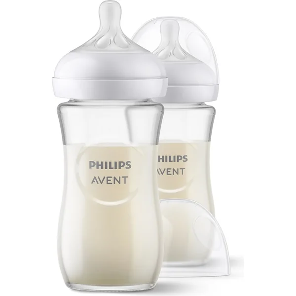 Philips AVENT Bouteille Natural Response en verre 240 ml, 1m+ 2 pcs