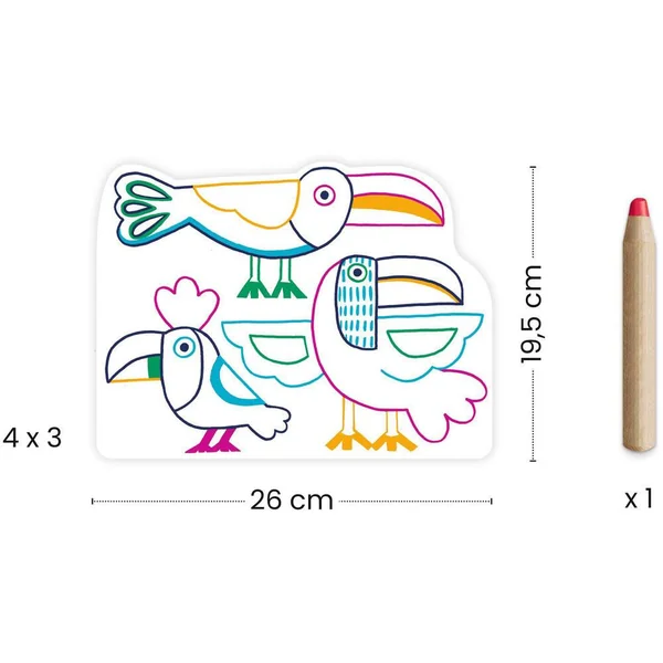 POCHETTE IMAGES A COLORIER - FAMILLES SAUVAGES