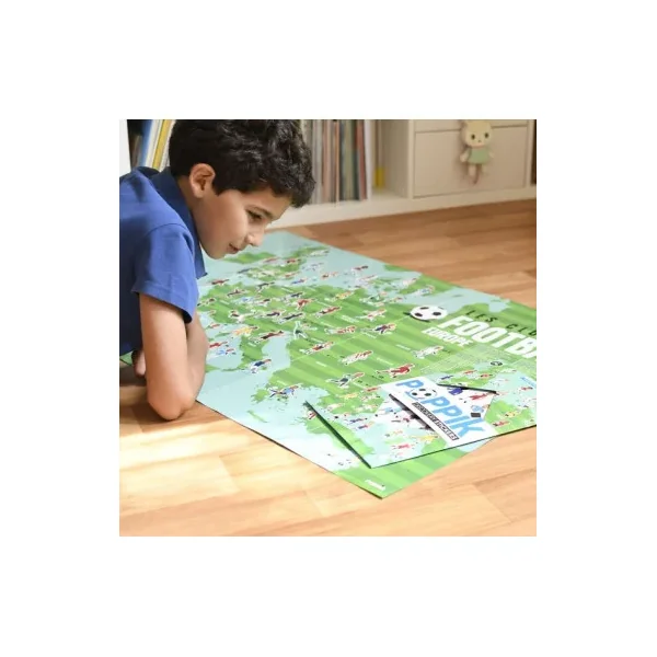 Poster Stickers Football Poppik - Activité Créative Sport dès 7 ans