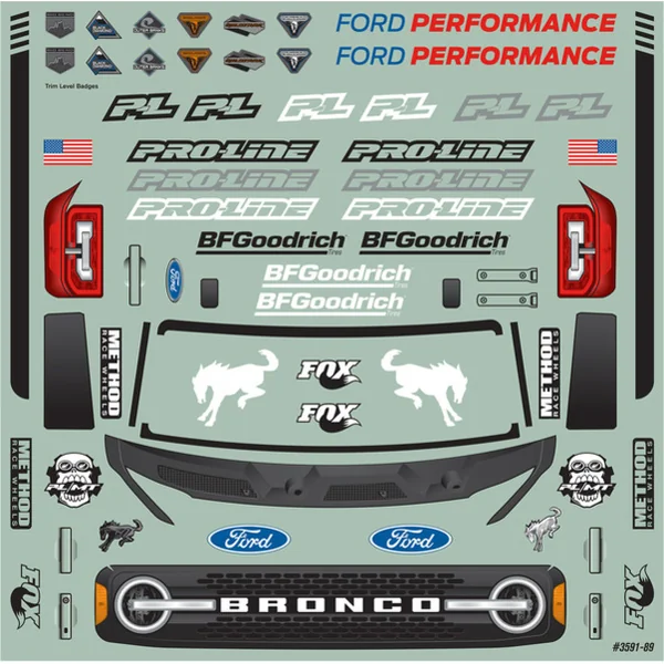 Pro-Line carrosserie 1:10 Ford Bronco 2021 (Stampede, Granite, Vorteks)