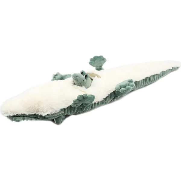 PTIPOTOS Crocodile en peluche Croketou vert – maman avec bébé