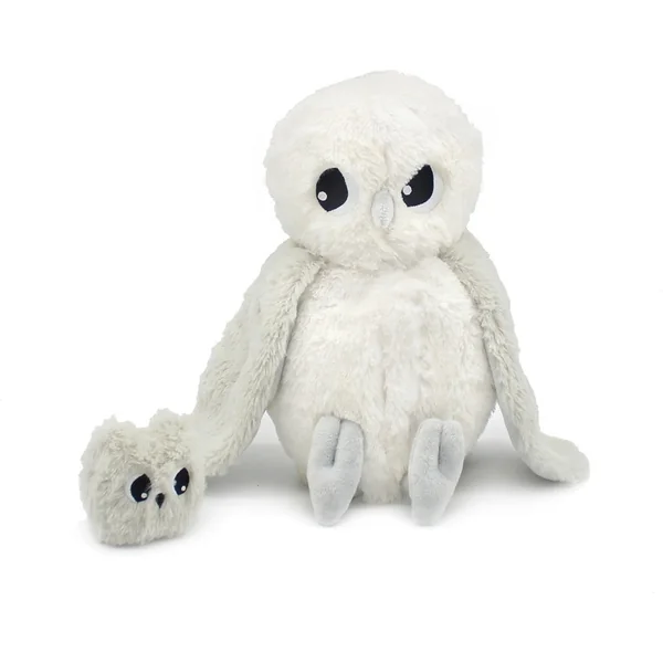 PTIPOTOS Peluche chouette polaire Coucou - maman avec bébé