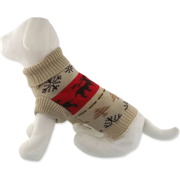 Pull Dog Fantasy Winter Tale de Noël tricoté avec rennes, XS 20cm