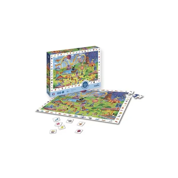 Puzzle 100 pièces Cherche et Trouve Fête Foraine Sentosphère 6+