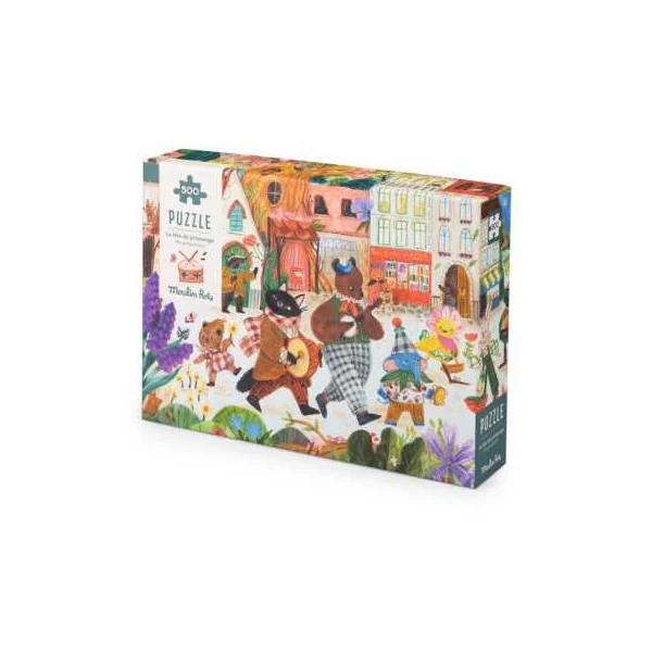 Puzzle 500 pièces La fête du printemps Les Minouchkas - Moulin Roty