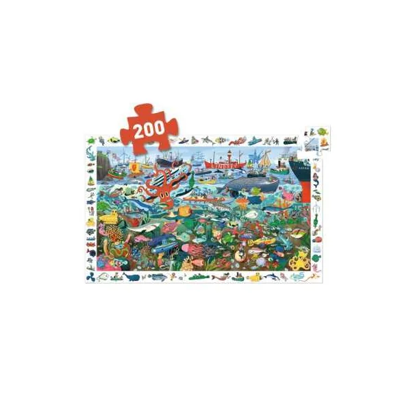 Puzzle d'observation Les secrets de la mer 200 pièces - Djeco - Dès 6 ans
