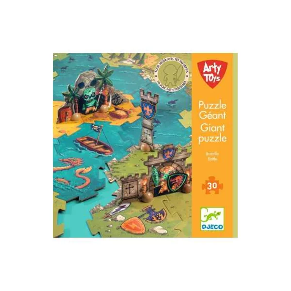 Puzzle géant Bataille 30 pièces - Djeco - Décor de jeu enfant