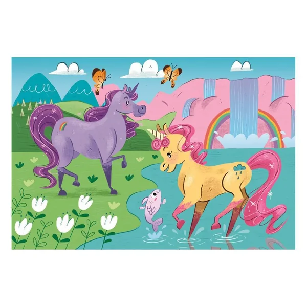PUZZLE SUPER COLOR 2 X 20 PIECES LICORNES