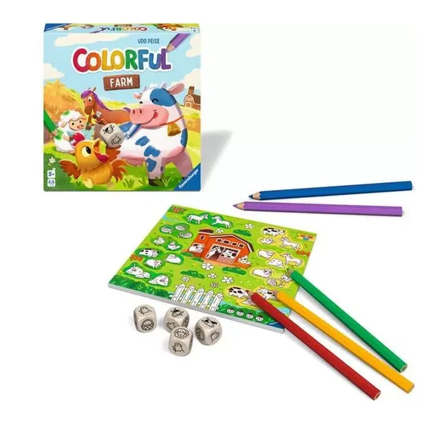 Ravensburger - Arts Crafts - Colorful Farm Dice Game - 5 Years - Educational Play