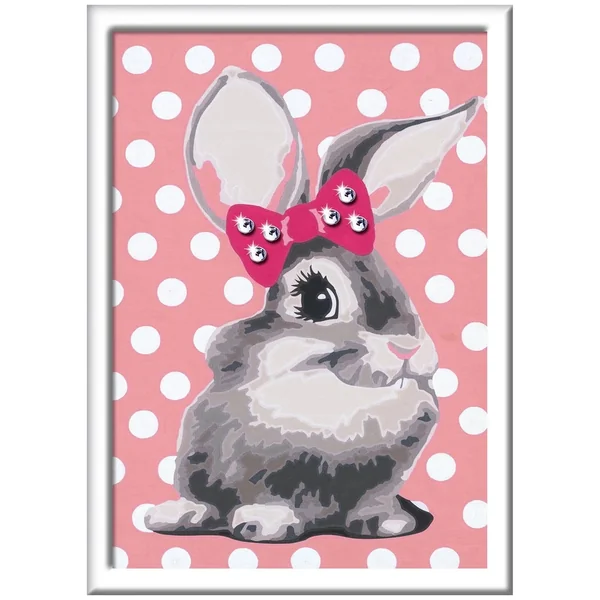 Ravensburger - Creart Cuddly Bunny With Glitter - Painting By Numbers - Arts & Crafts