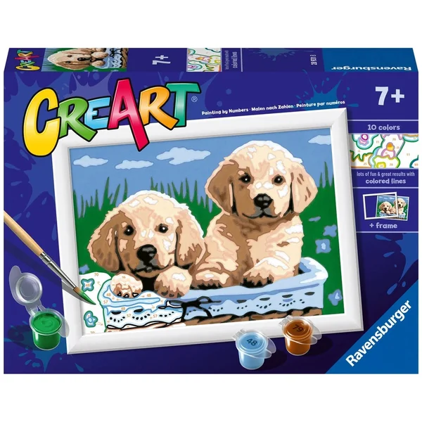 Ravensburger - Creart Sleeping Cats And Dogs - Painting By Numbers - Arts & Crafts