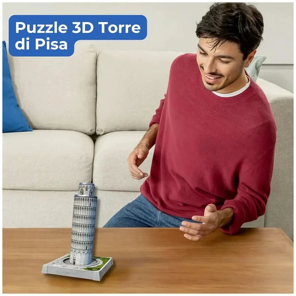Ravensburger - Iconics 3D Puzzle Leaning Tower of Pisa LED Edition 231 Pcs - Puzzles