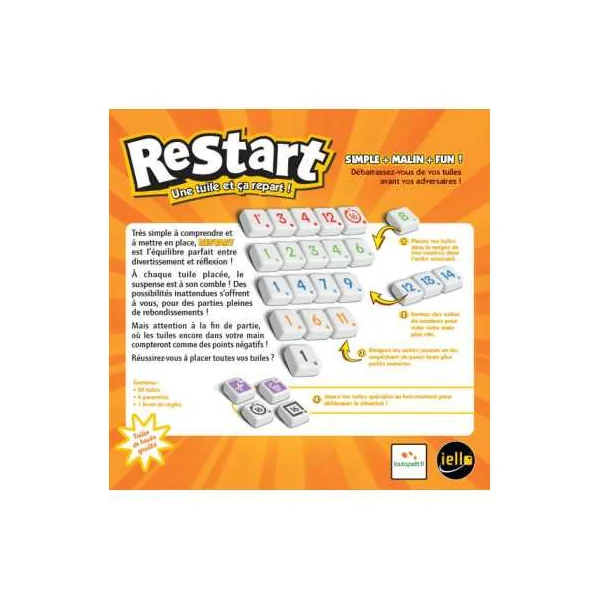 Restart - Iello - Jeu de pose de tuiles tactique - Dès 8 ans