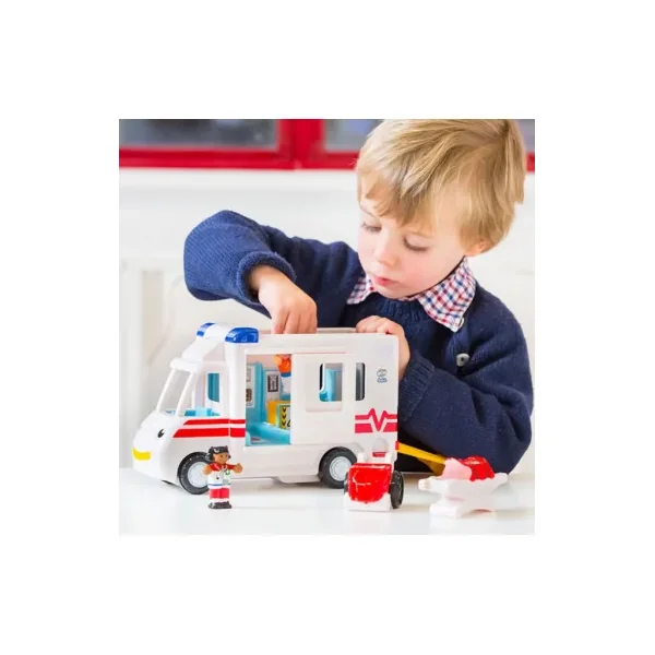 Robin l'Ambulance WOW - Jouet d'Éveil sans piles 18m+ | La Poule à Pois