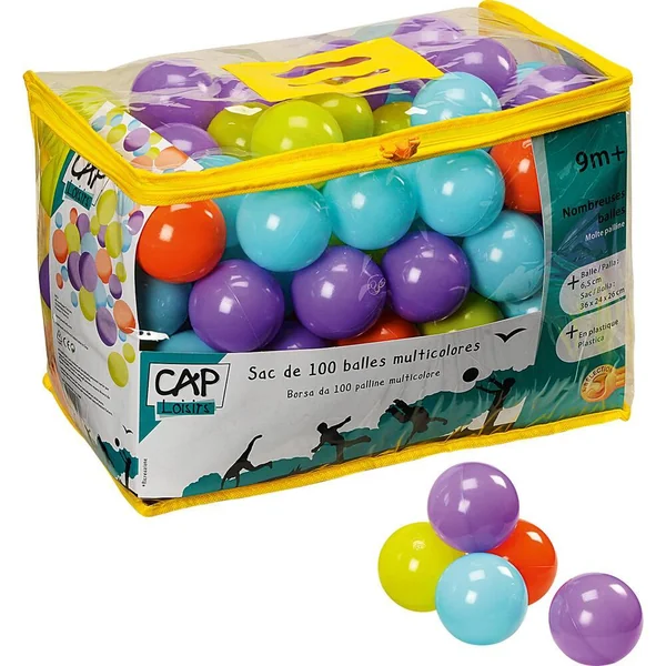 SAC DE 100 BALLES MULTICOLORES