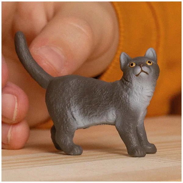 Schleich - Farm World - British Shorthair Cat - Action & Toy Figures - 13973