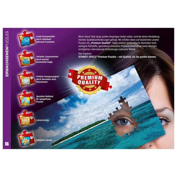 Schmidt Spiele - Disney, Beauty and the Beast, Dance in the Moonlight 1000 Pcs - Puzzles