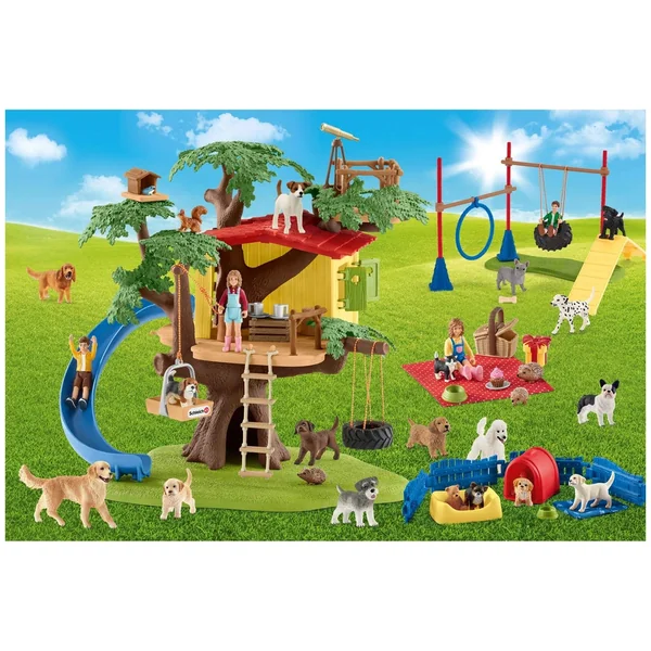 Schmidt Spiele - Farm World Happy Dogs 40 Pcs and 1 Figure - Puzzles