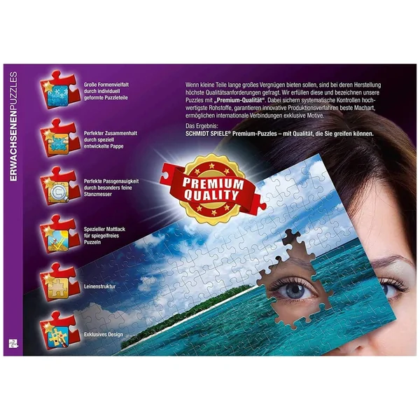 Schmidt Spiele - Sunset over the mountain village of Wamberg 1500 pieces - puzzles