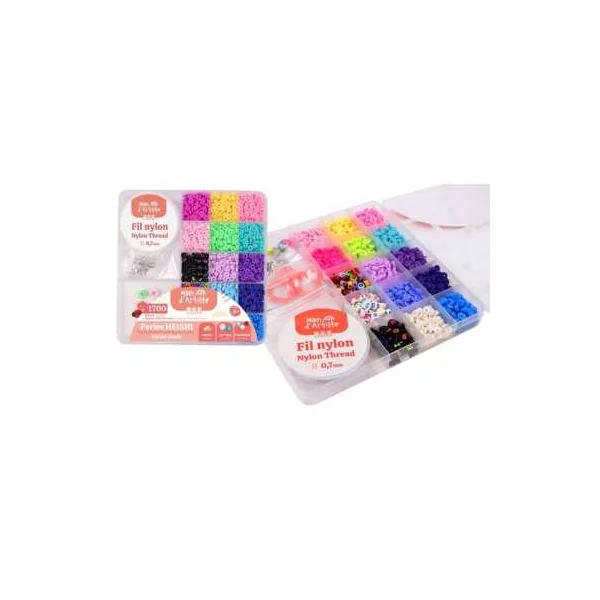 Set de 1700 perles Heishi - Main d'Artiste - Enfant dès 6 ans