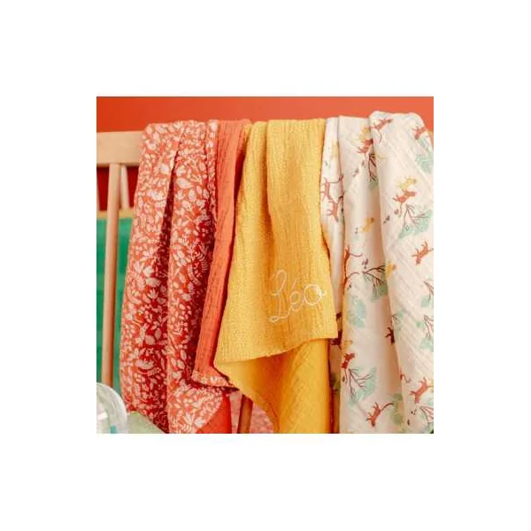 Set de 3 langes imprimés La forêt Mawa - Moulin Roty