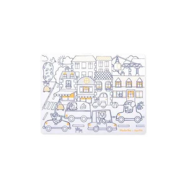 Set en silicone à colorier et 5 feutres Les Popipop - Moulin Roty