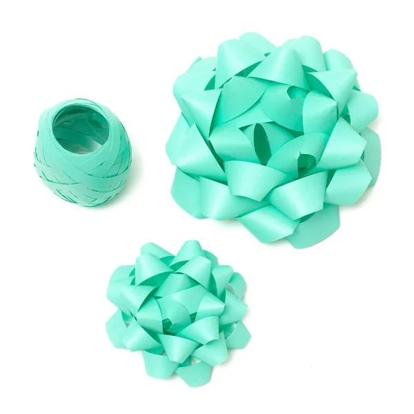 SET OF TWO BOWS AND A RIBBON - BOWS ET RIBBON SET - AQUA