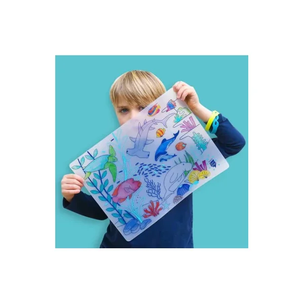 Set Silicone Barrière de Corail SuperPetit | Coloriage Réutilisable 3 ans