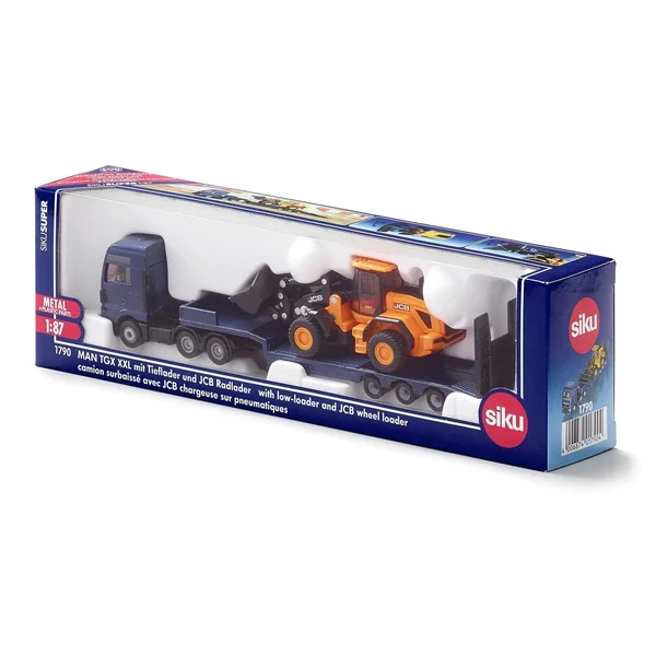 Siku - MAN truck with low loader and JCB wheel loader - Play Vehicles