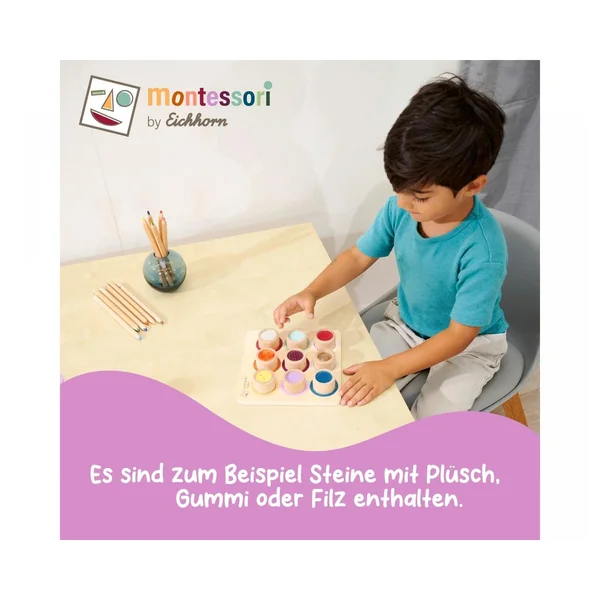 Simba - Educational Toys - Eichhorn Montessori Sensory Touch Board - Wood - 3 Yrs - Tactile Learning