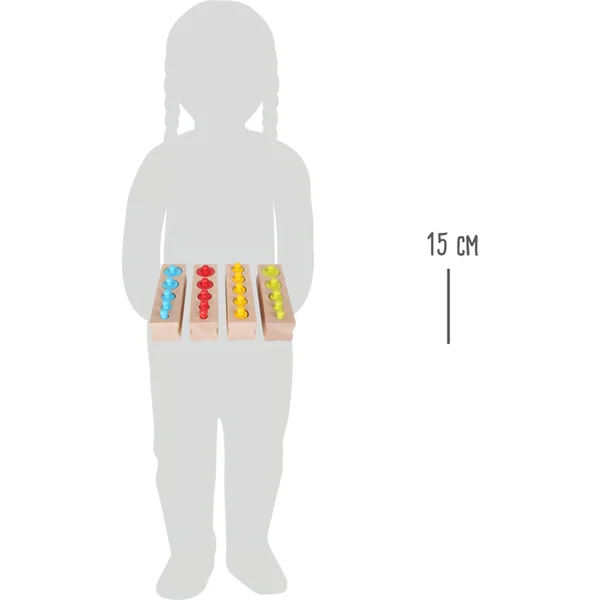 Small foot Poids d'insertion en bois colorés