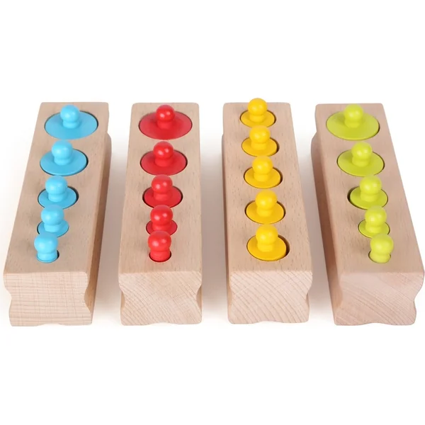 Small foot Poids d'insertion en bois colorés